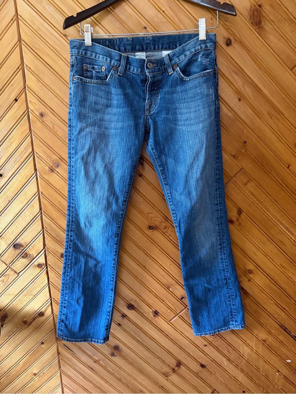 LUCKY BRAND DUNGAREES DENIM CROP SZ 4 American made